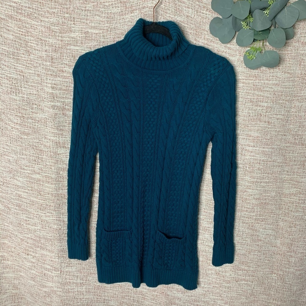[Jeanne Pierre] Knit Sweater Turtle Neck Dress